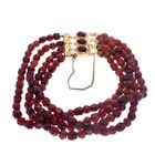 Image 1 of Antique glass bead bracelet with gold clasp