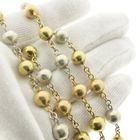 Image 7 of Tricolor gold ball chain; 72 cm