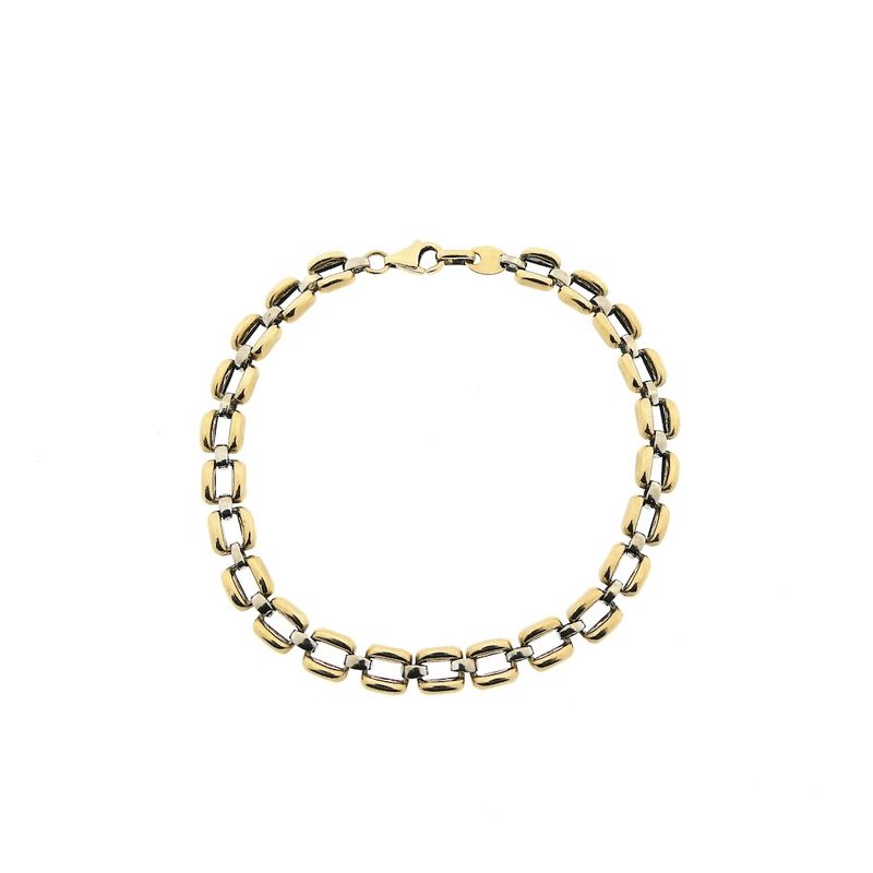 Image 4 of Two-tone gold Bismarck link bracelet | 19.5 cm