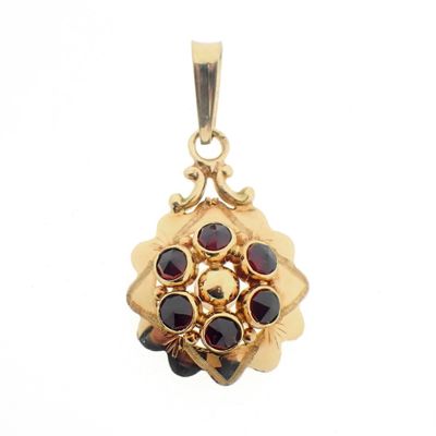 Vintage gold pendant with garnet Image 1 of Vintage gold pendant with garnet