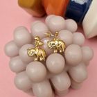 Image 8 of Golden elephant stud earrings