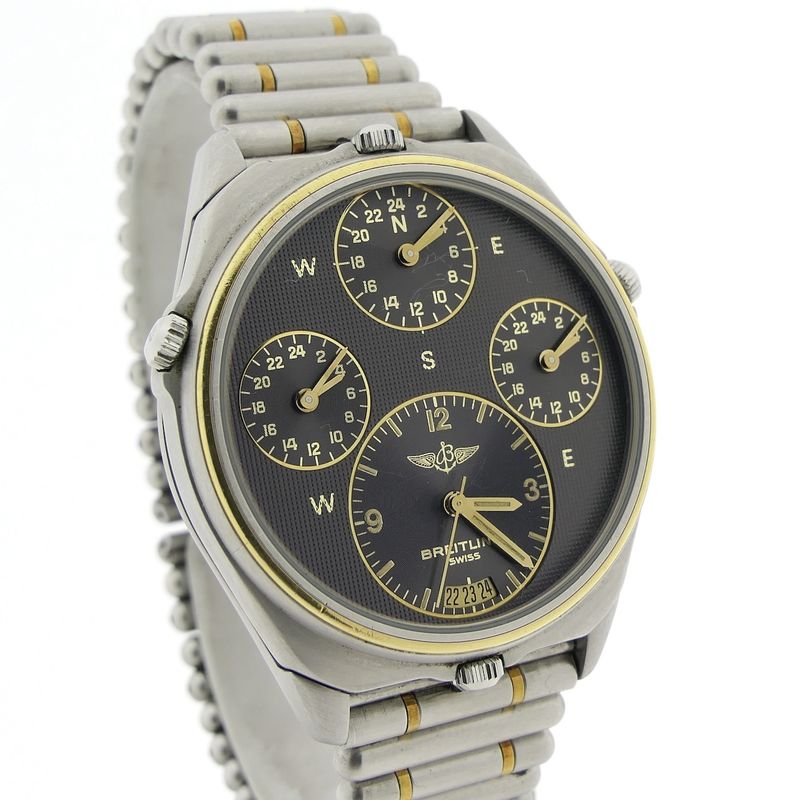 Image 3 of Breitling World 80840; Vintage men's pilot watch