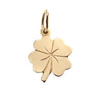 Gold pendant of a four-leaf clover