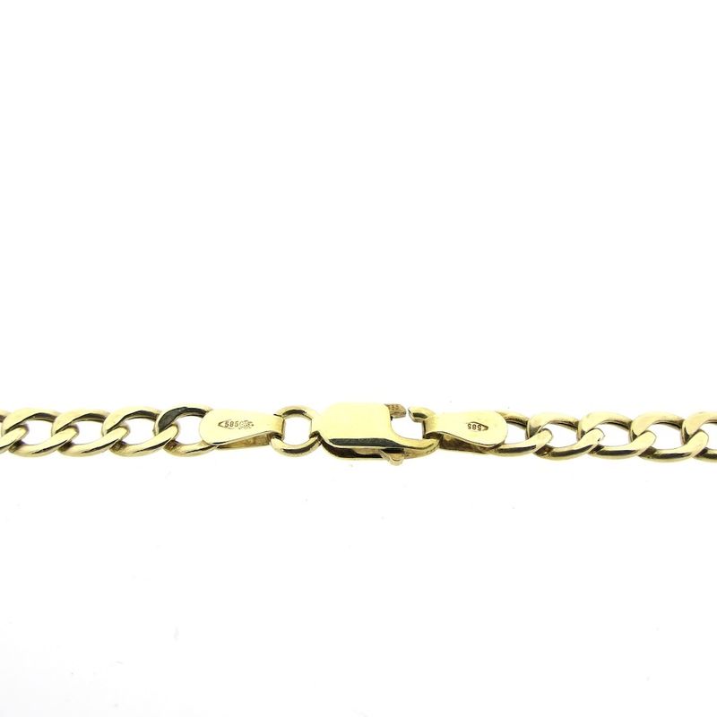 Image 4 of Gold gourmet link chain | 50 cm