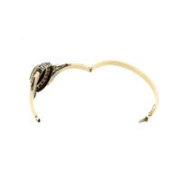 Antique Victorian gold and silver bangle with garnet