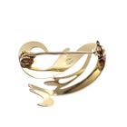 Image 5 of Vintage gold brooch; letter V