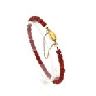 Image 1 of Blood Coral Bracelet with Gold Clasp