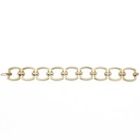 Gold wide link bracelet