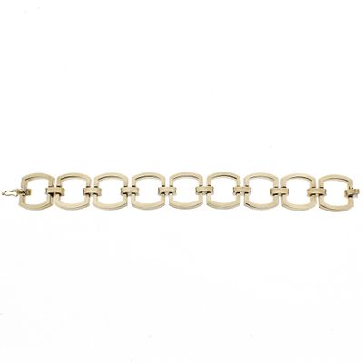 Image 1 of Gold wide link bracelet