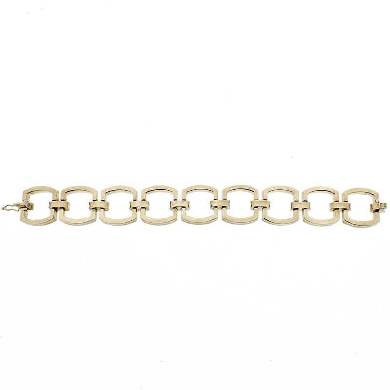 Image 1 of Gold wide link bracelet