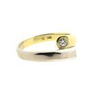Image 7 of Two-tone gold Toi et moi ring with diamonds; 0.20 ct.