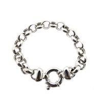 Silver jasseron link bracelet