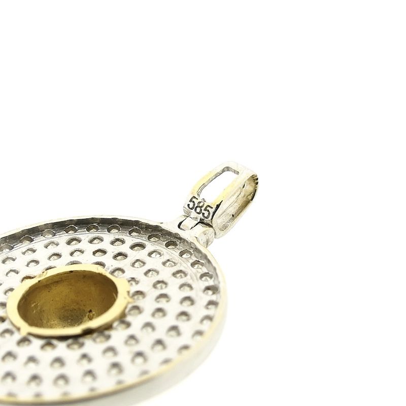 Image 5 of Two-tone gold pendant with zirconia