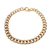 Solid gold gourmet link bracelet | 20 cm