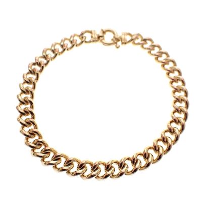 Image 1 of Solid gold gourmet link bracelet | 20 cm