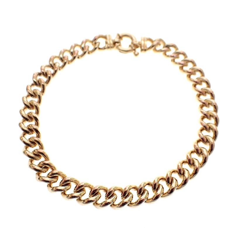 Image 1 of Solid gold gourmet link bracelet | 20 cm