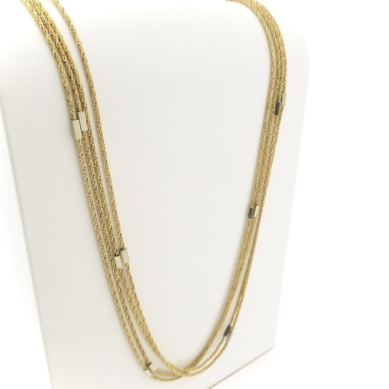 Image 3 of Two-tone gold fantasy link chain