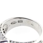 Image 6 of Silver ring with zirconia stones.