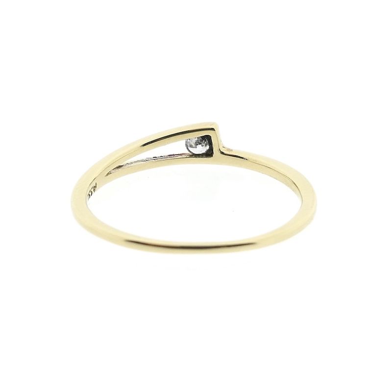 Image 5 of Gold solitaire ring with zirconia; Assos