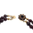 Image 4 of Antique garnet beaded sautoir with gold decorative clasp