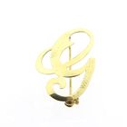 Image 1 of Gold letter brooch; letter G