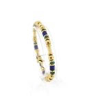 Afbeelding 1 van Gouden armband met lapis lazuli en malachiet | 19,5 cm