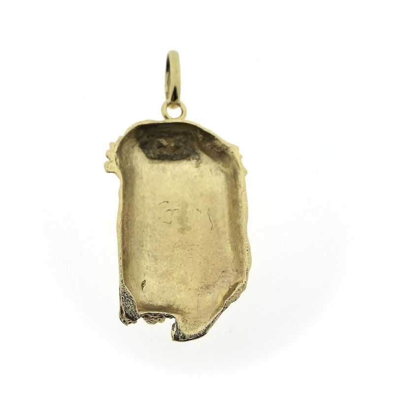 Image 4 of Gold pendant of Jesus with a crown of thorns