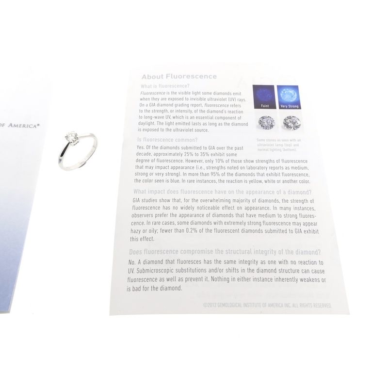 Image 11 of 18-karat white gold solitaire ring with 0.37 ct diamond