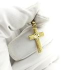 Image 2 of 18K Gold Cross Pendant | Diamond-cut