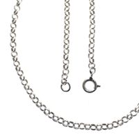 Silver long jasseron necklace | 76 cm