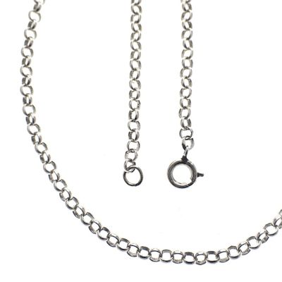 Image 1 of Silver long jasseron necklace | 76 cm