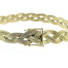 Image 3 of Gold braided foxtail link bracelet | 18.5 cm