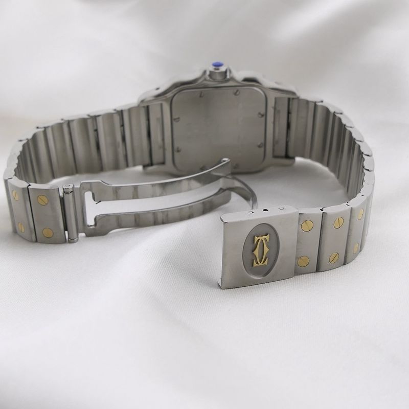 Image 14 of Cartier Santos Galbee; Gold/steel unisex watch