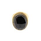 Image 3 of Gold Garnet Statement Ring; 14K; Size 18