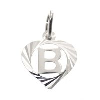 Silver charm; Letter B