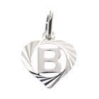 Image 1 of Silver charm; Letter B