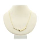 Image 1 of Two-tone gold cobra link necklace with fixed pendant