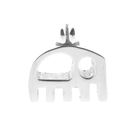 Image 9 of Solid silver pendant of an abstract elephant.