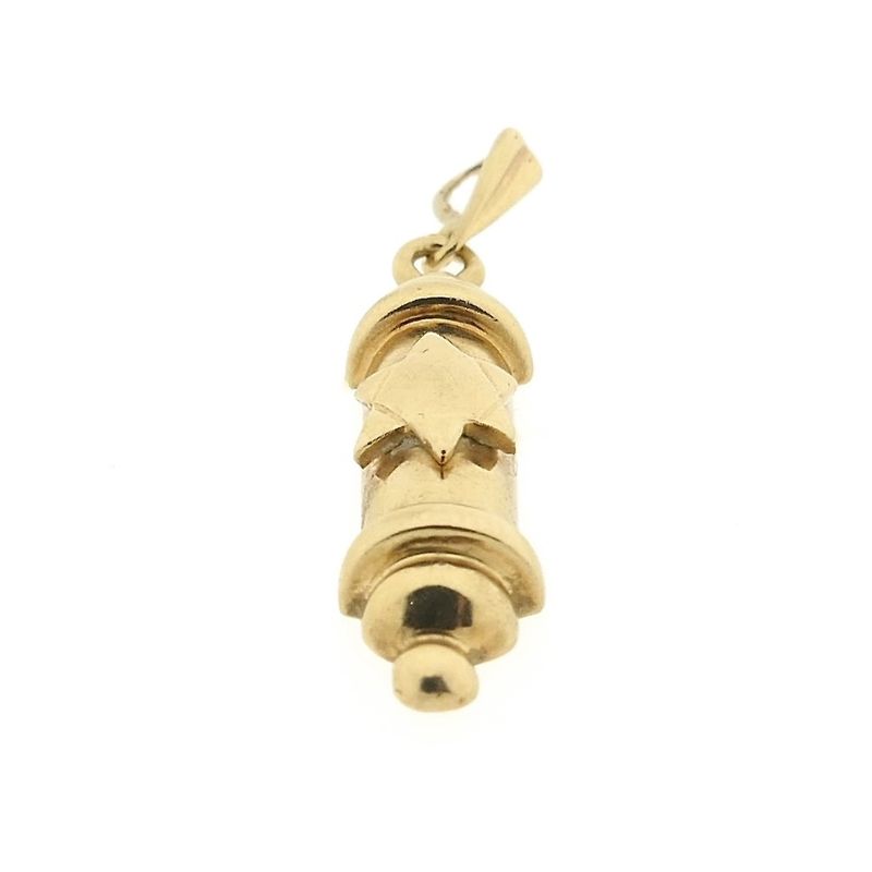 Image 3 of Vintage gold Mezuzah pendant