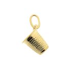 Image 1 of Gold minimalist pendant of a thimble