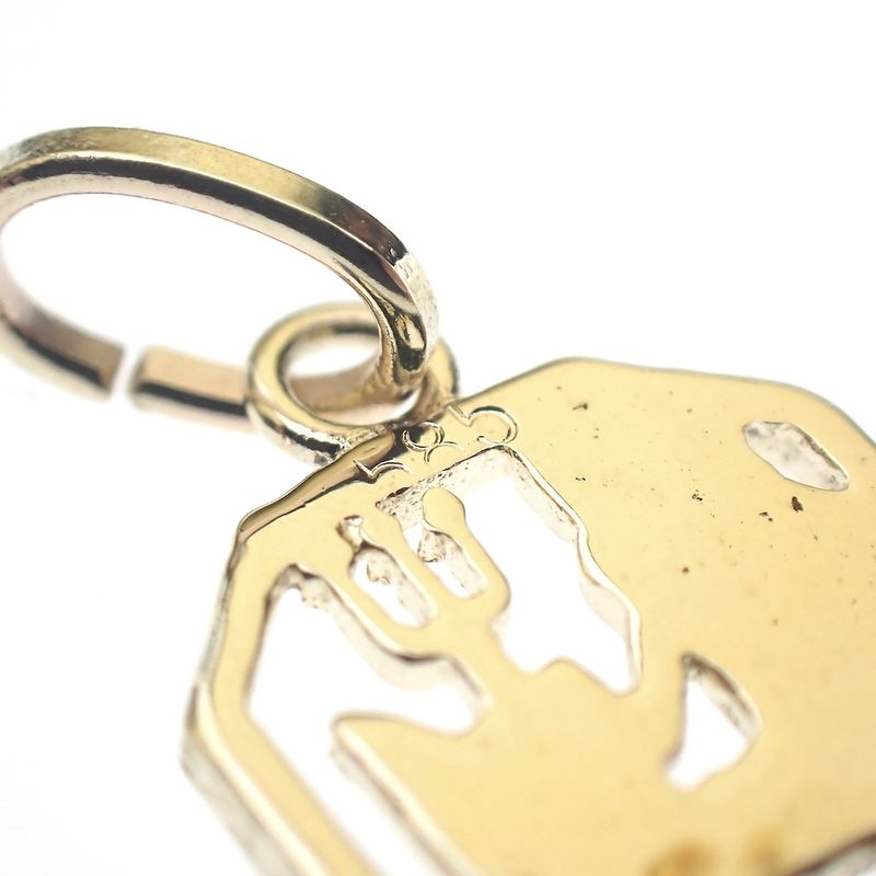 Image 4 of Gold zodiac sign pendant; Aquarius