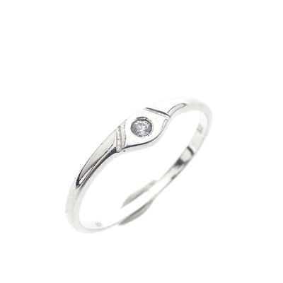 Image 1 of Silver ladies ring with zirconia