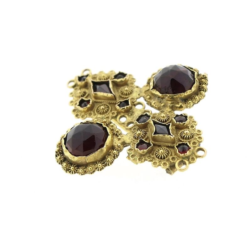 Image 3 of Antique gold brooch with garnet