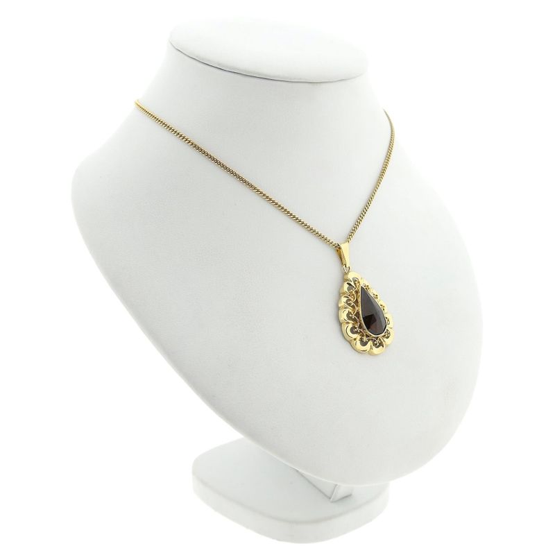 Image 4 of Vintage gold pendant with garnet