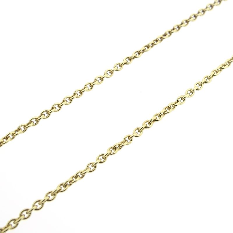 Image 8 of Two-tone gold necklace with fixed pendant and diamonds; 0.03 ct.