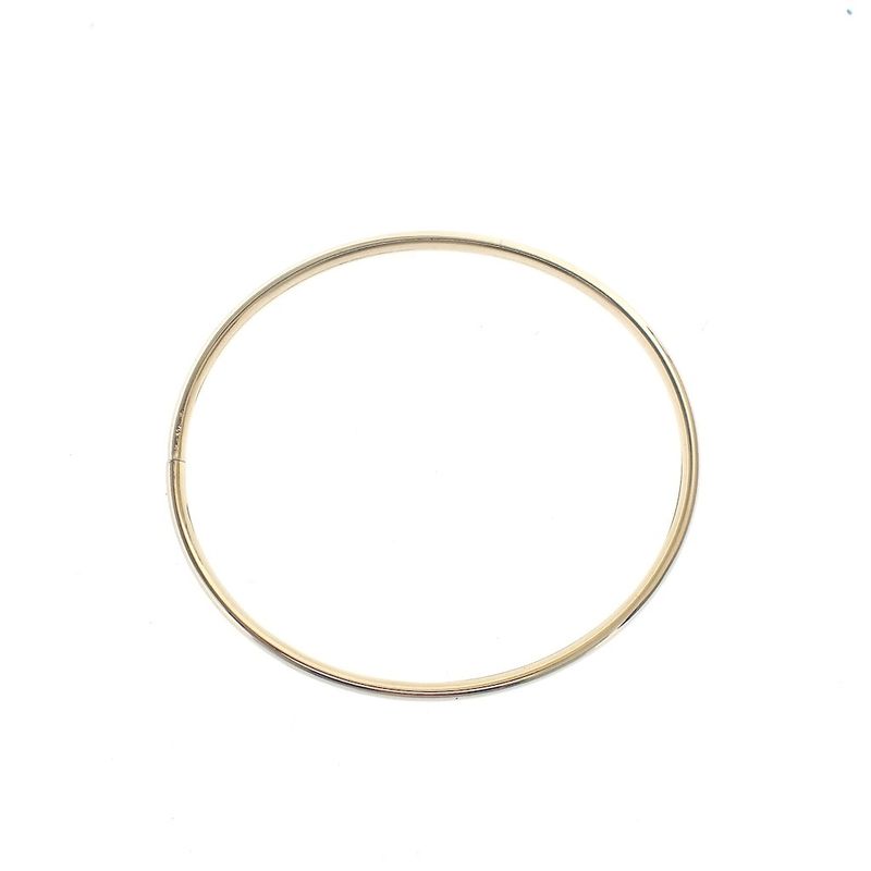 Image 3 of Gold smooth slave bracelet | Ø 60 mm