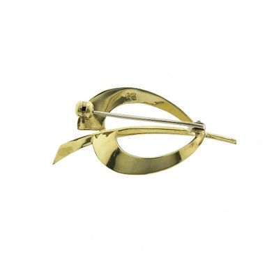 Image 1 of Golden abstract brooch