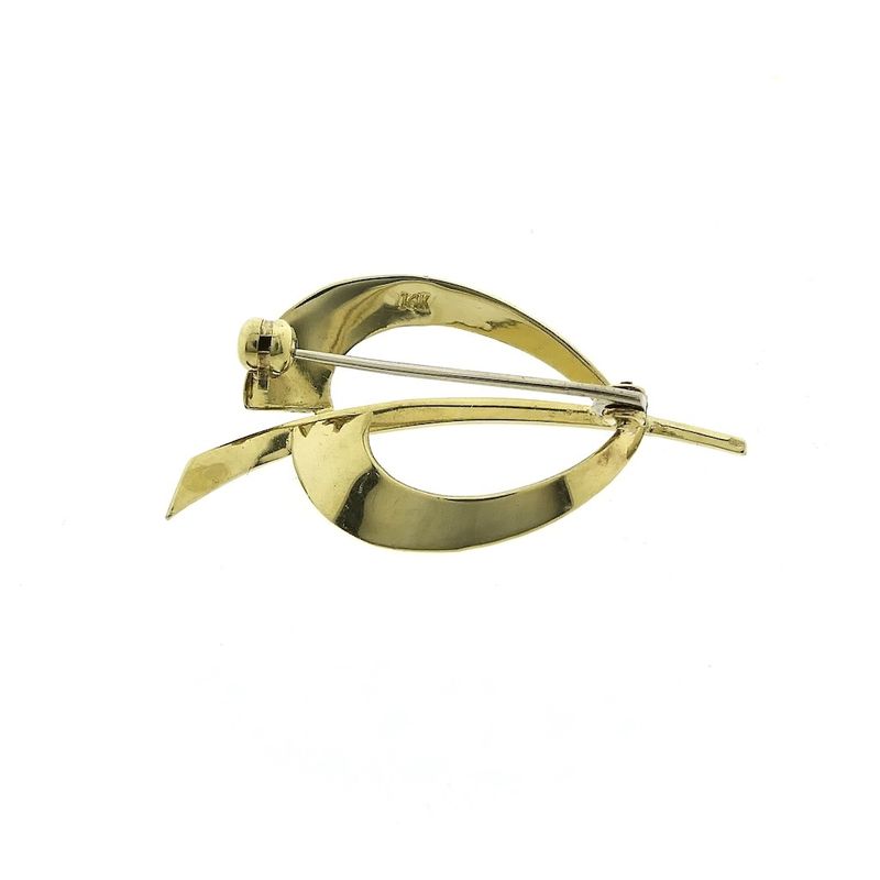 Image 1 of Golden abstract brooch