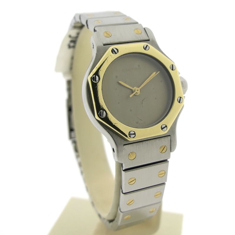 Image 3 of Cartier Santos Octagon Automatic; 18k gold/steel women's watch