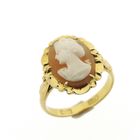 Image 1 of 22 carat vintage gold ring with cameo